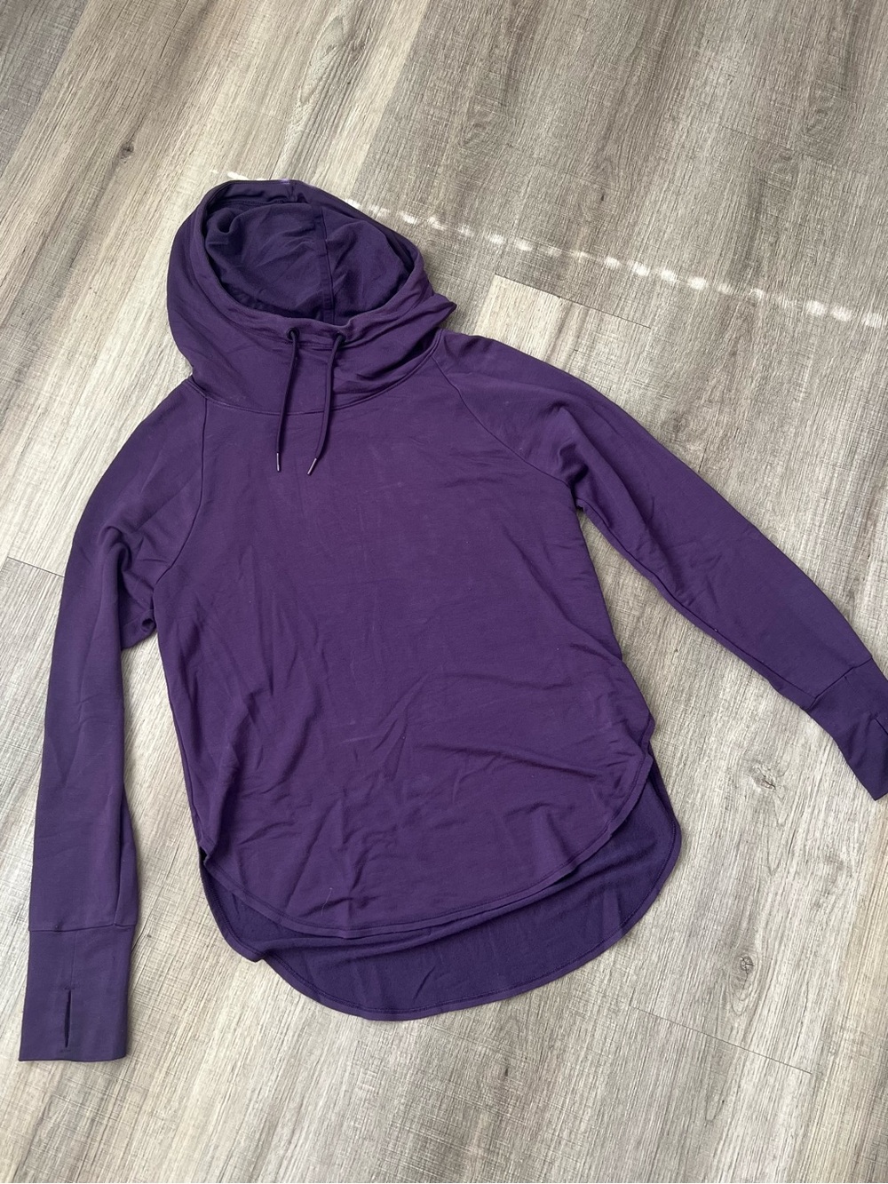 Women's Deep Purple Cowl Neck Long-Sleeve Pullover
